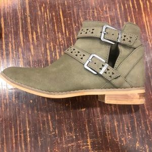 Dark green ankle boots